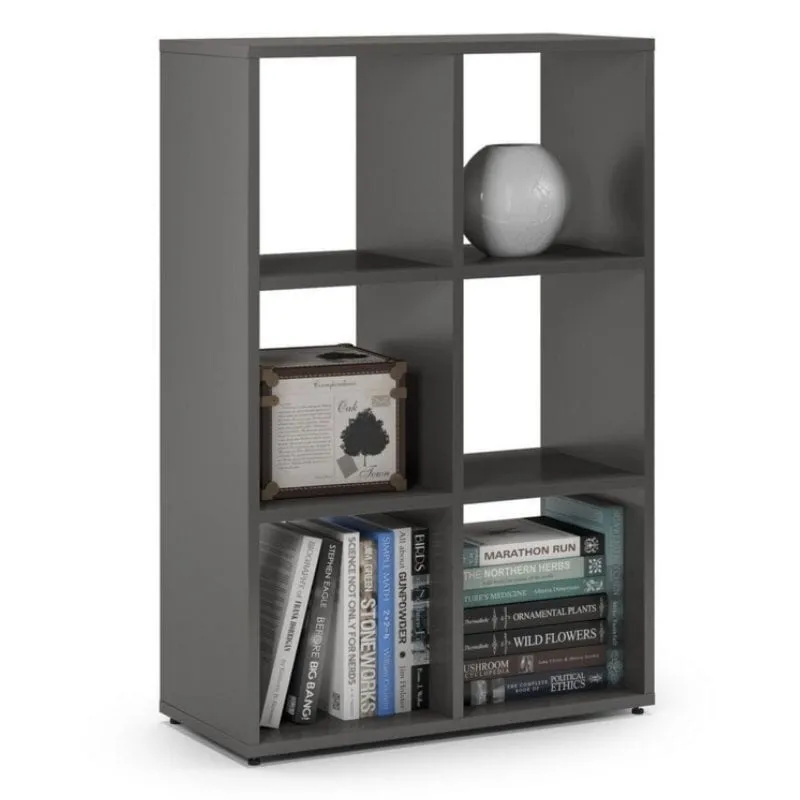 Regał otwarty do pokoju, ETAP, 66x30x100 cm, grafit, mat