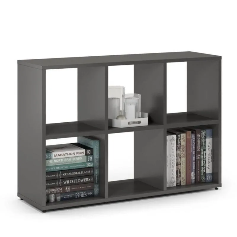 Regał otwarty do pokoju, ETAP, 100x30x66 cm, grafit, mat