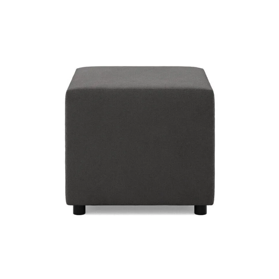 Pufa do siedzenia, BLOM, Mikrofaza, 51x51x40 cm, szary