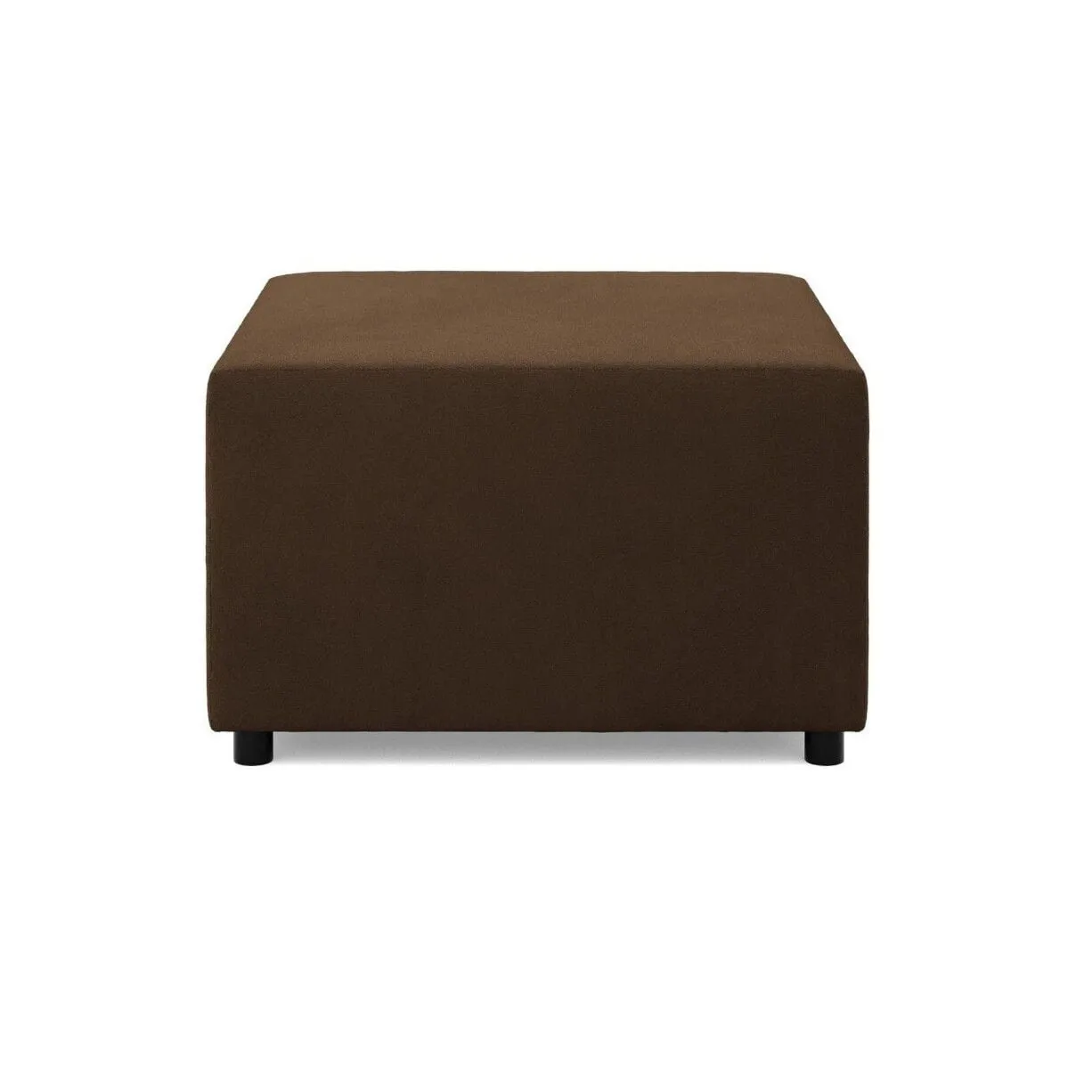 Pufa do salonu, podnóżek, BLOM, Mikrofaza, 71x71x40 cm, brązowy