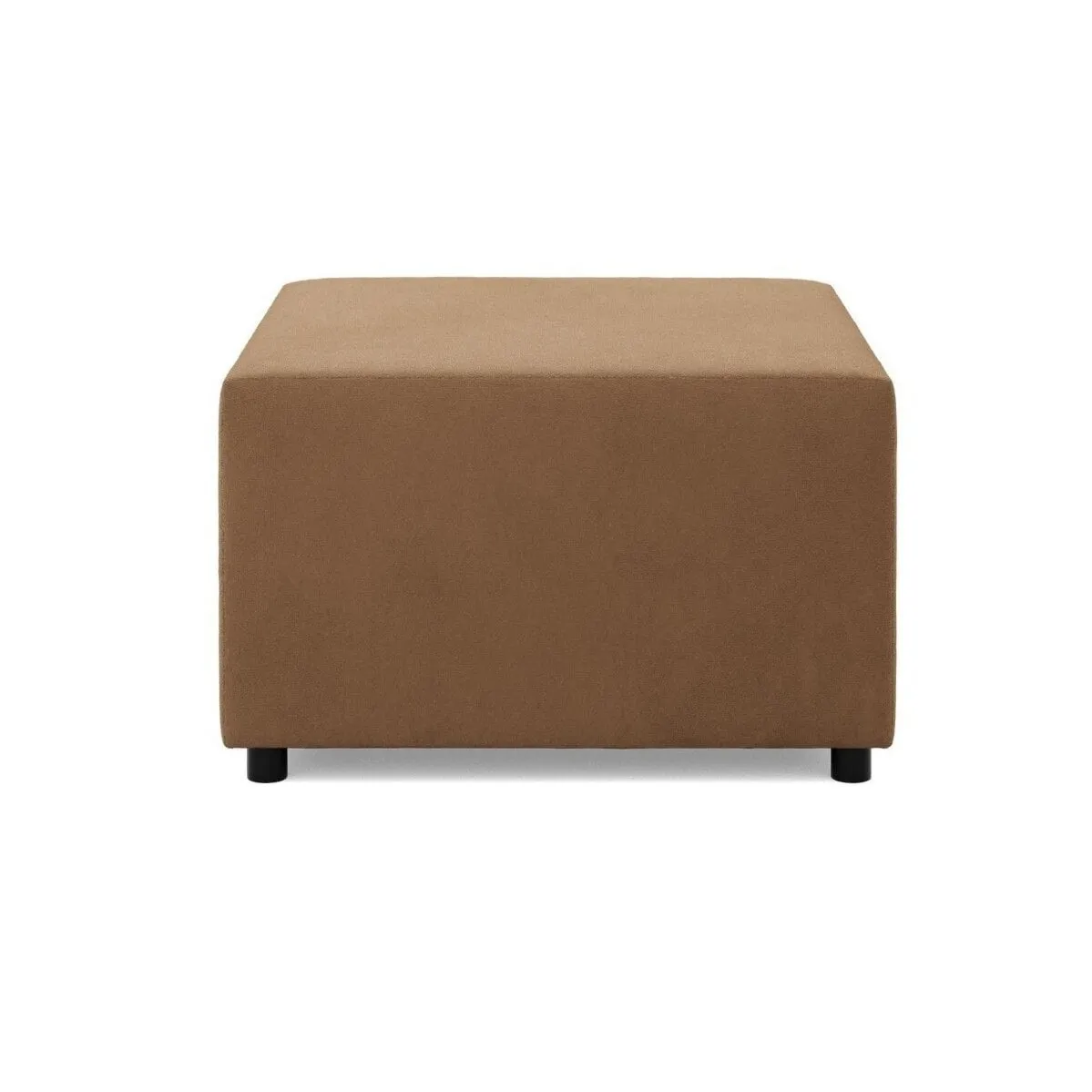 Pufa do salonu, podnóżek, BLOM, Mikrofaza, 71x71x40 cm, cappuccino