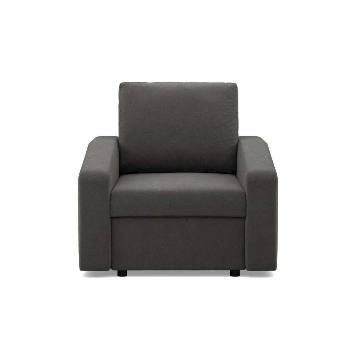 Fotel wypoczynkowy, BLOM, Mikrofaza, 83x92x85 cm, szary