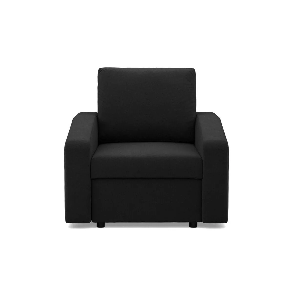 Fotel wypoczynkowy, BLOM, Mikrofaza, 83x92x85 cm, czarny