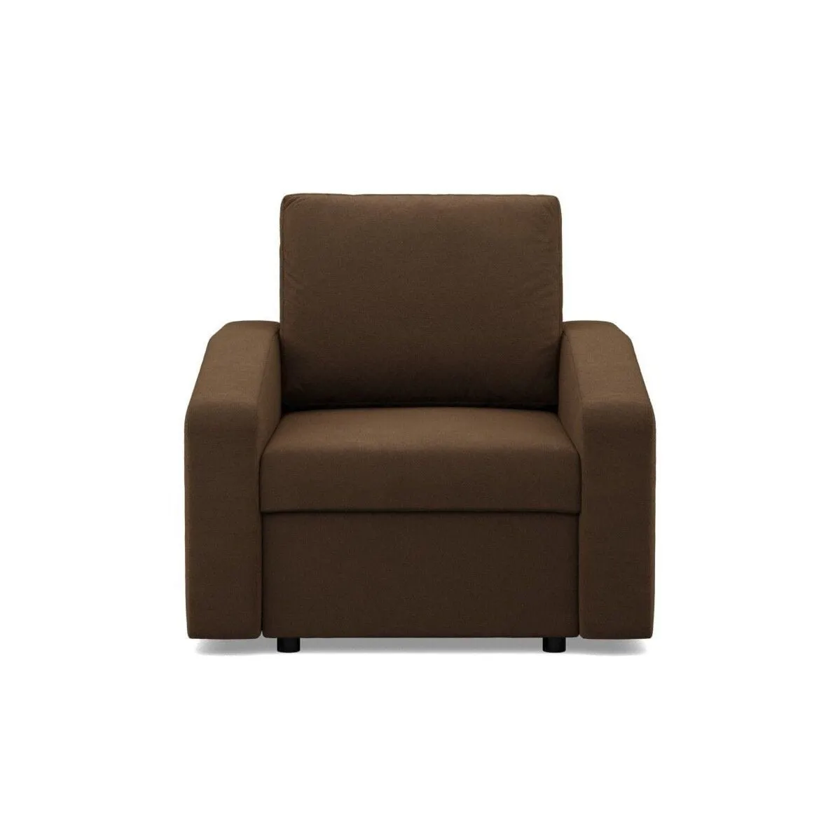 Fotel wypoczynkowy, BLOM, Mikrofaza, 83x92x85 cm, brązowy