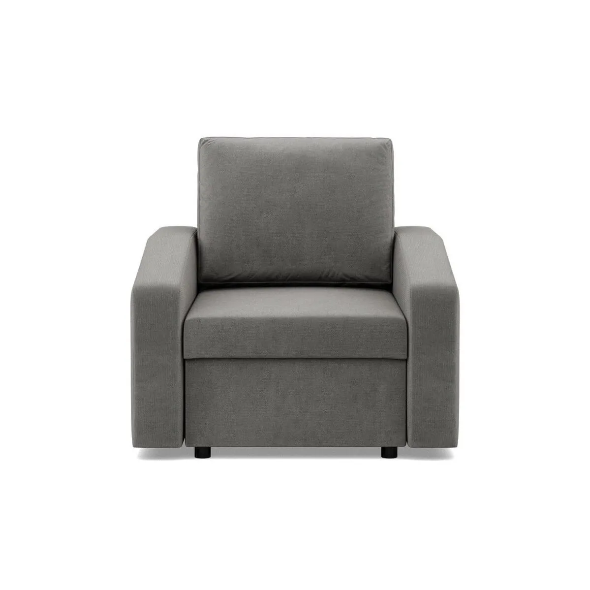 Fotel do salonu, BLOM, velvet, 83x92x92 cm, jasny szary