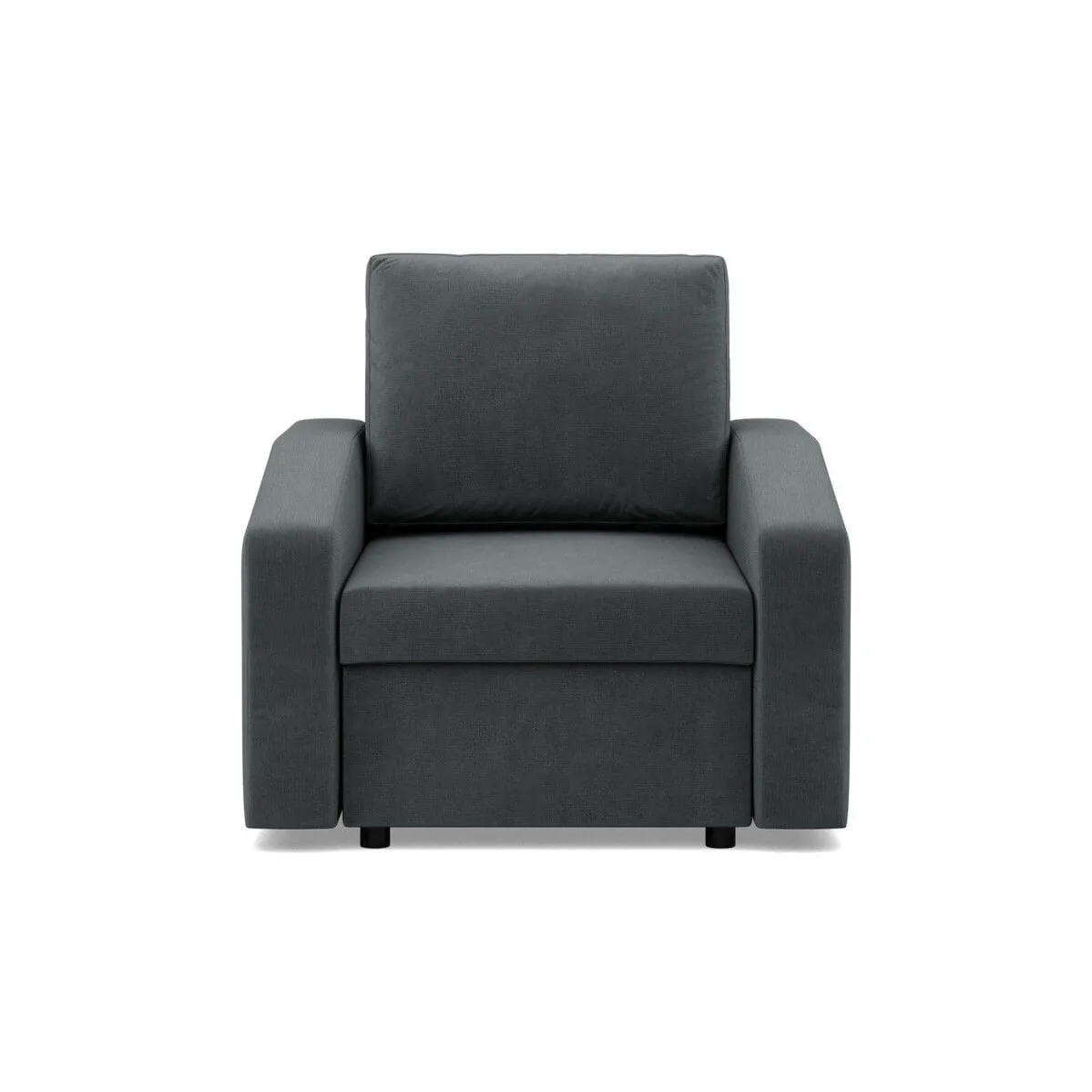 Fotel do salonu, BLOM, velvet, 83x92x92 cm, ciemny szary