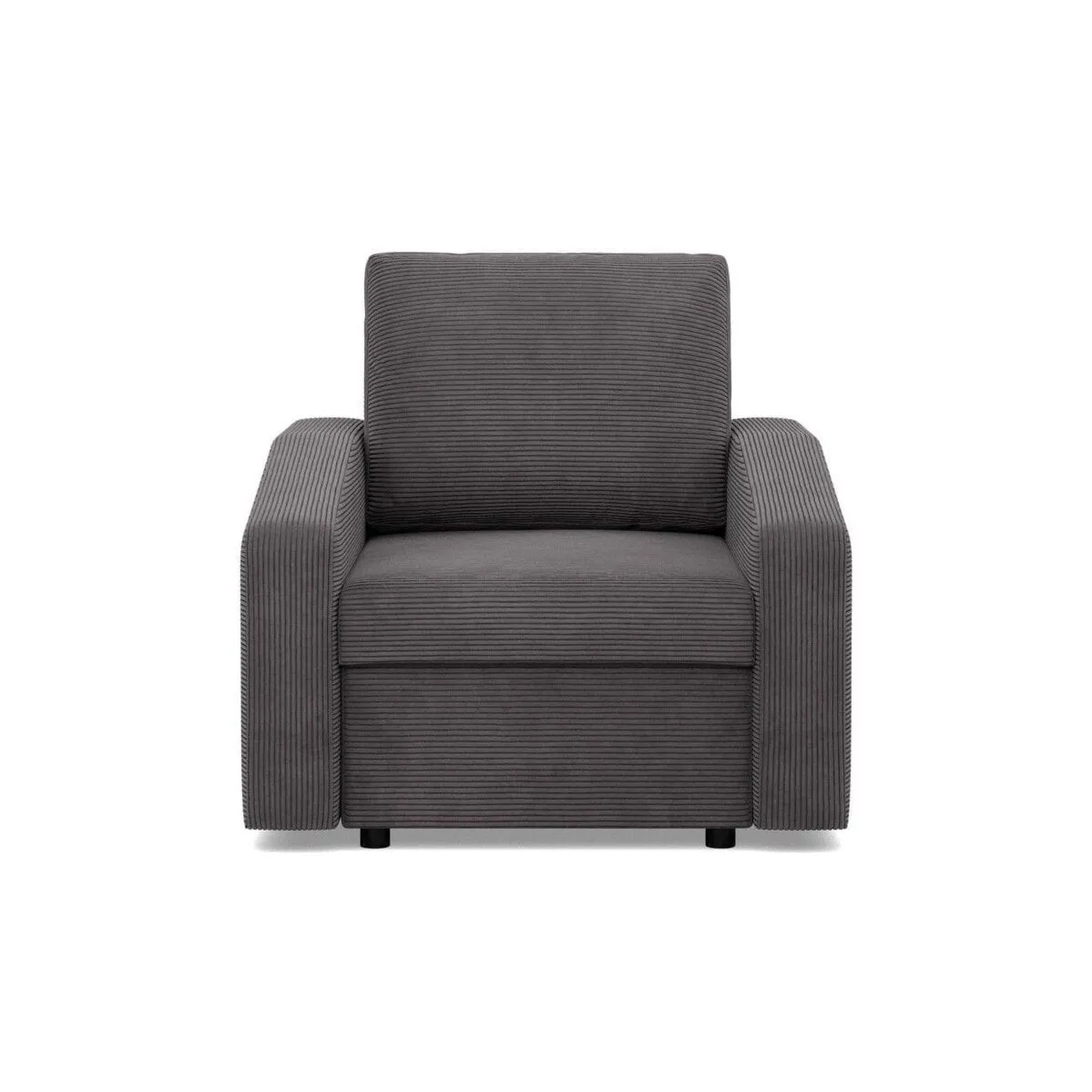 Fotel do salonu, BLOM, sztruks, 83x92x92 cm, ciemny szary