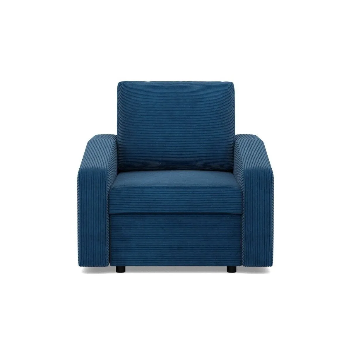 Fotel do salonu, BLOM, sztruks, 83x92x92 cm, granatowy