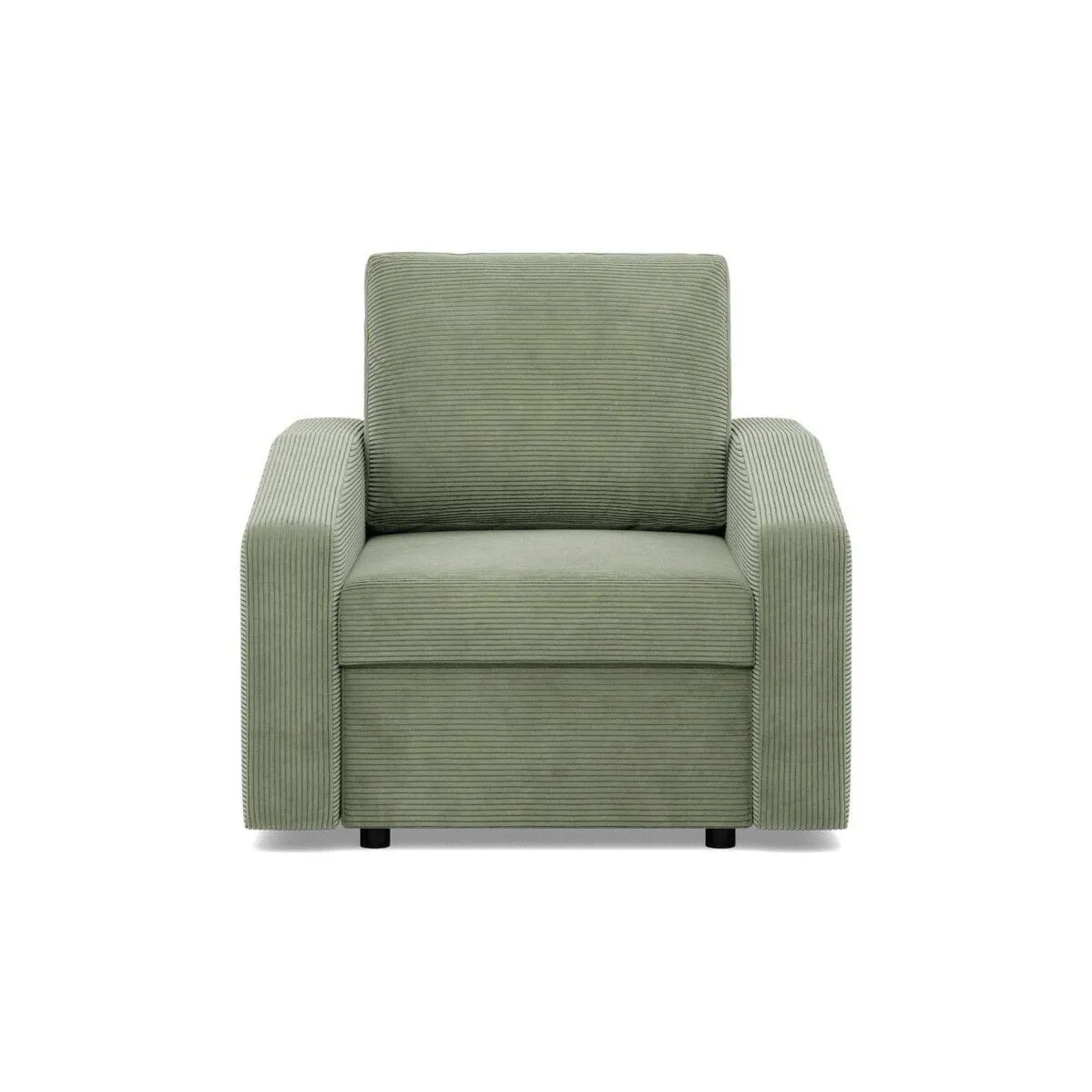 Fotel do salonu, BLOM, sztruks, 83x92x92 cm, oliwkowy