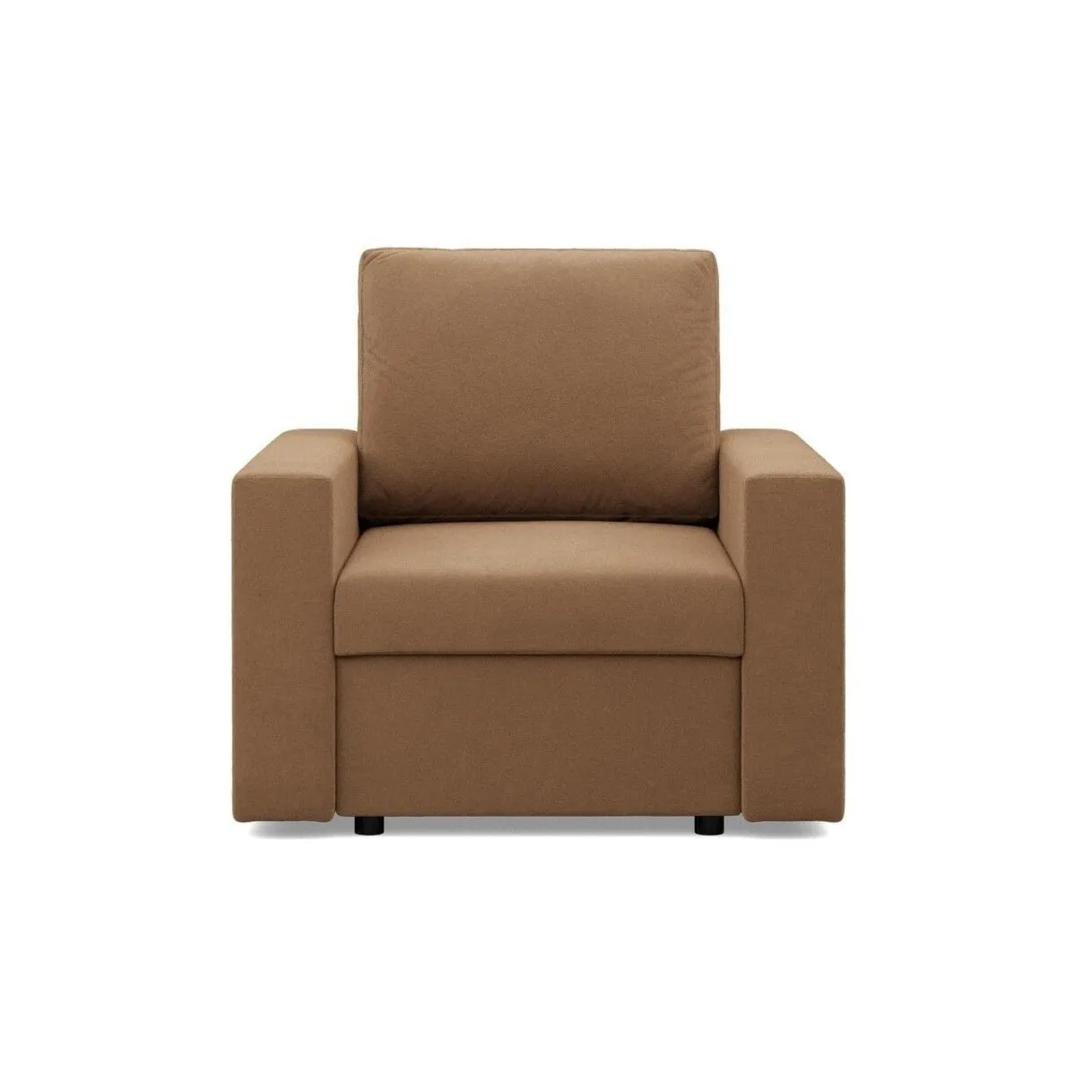 Fotel wypoczynkowy, prosty, BLOM, Mikrofaza, 83x92x85 cm, cappuccino