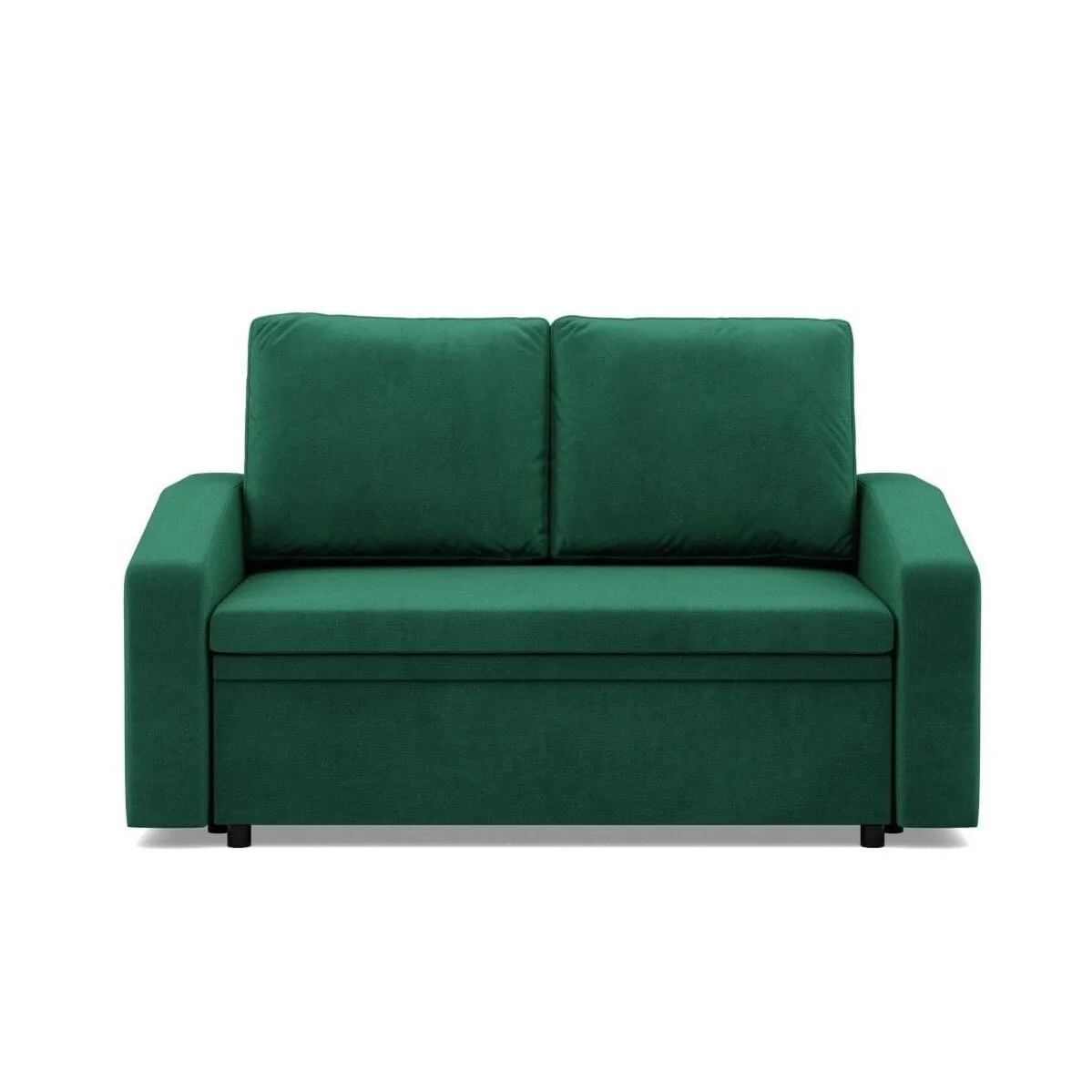 Sofa z funkcją spania, BLOM, velvet, 148x87x90 cm, butelkowa zieleń