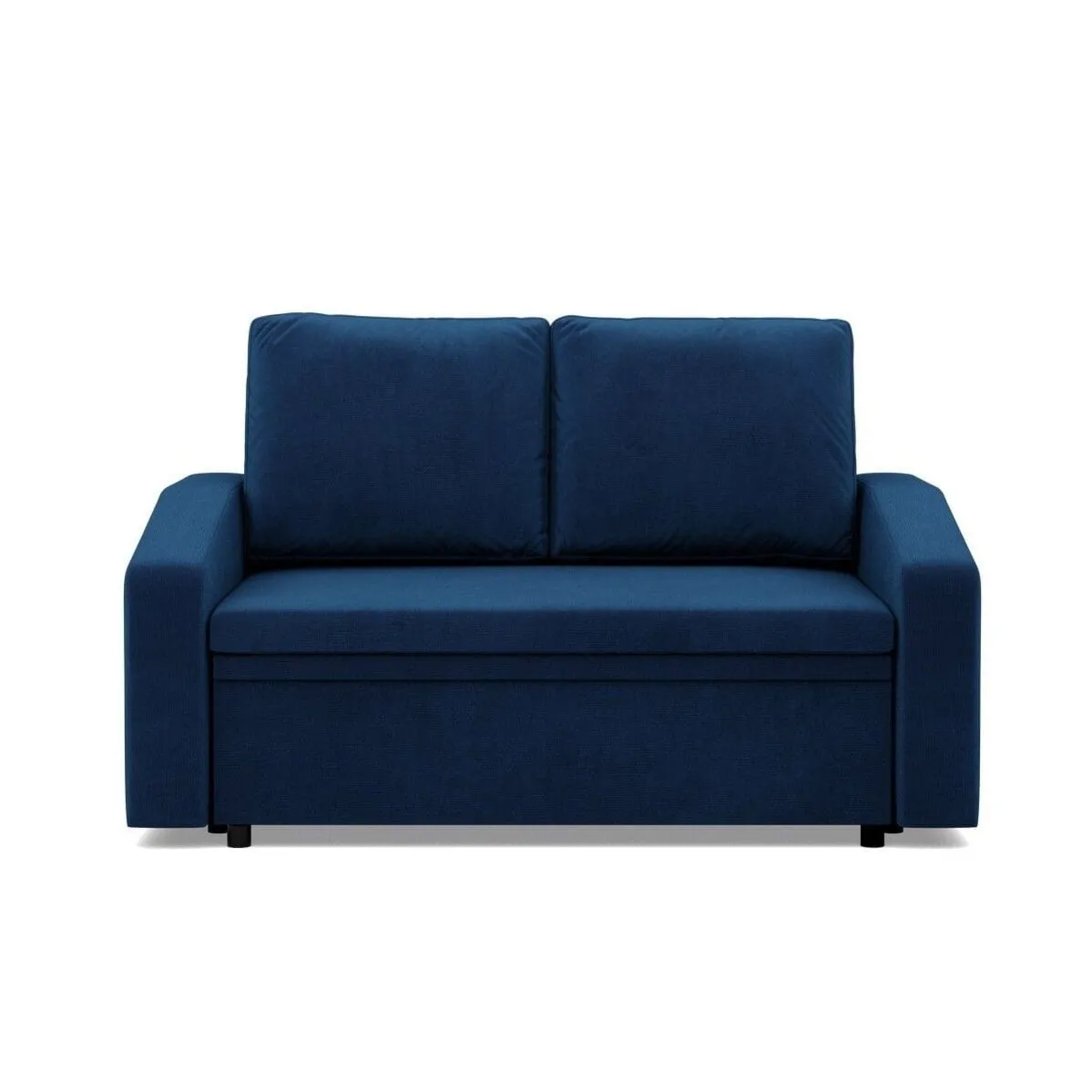 Sofa z funkcją spania, BLOM, velvet, 148x87x90 cm, granatowy