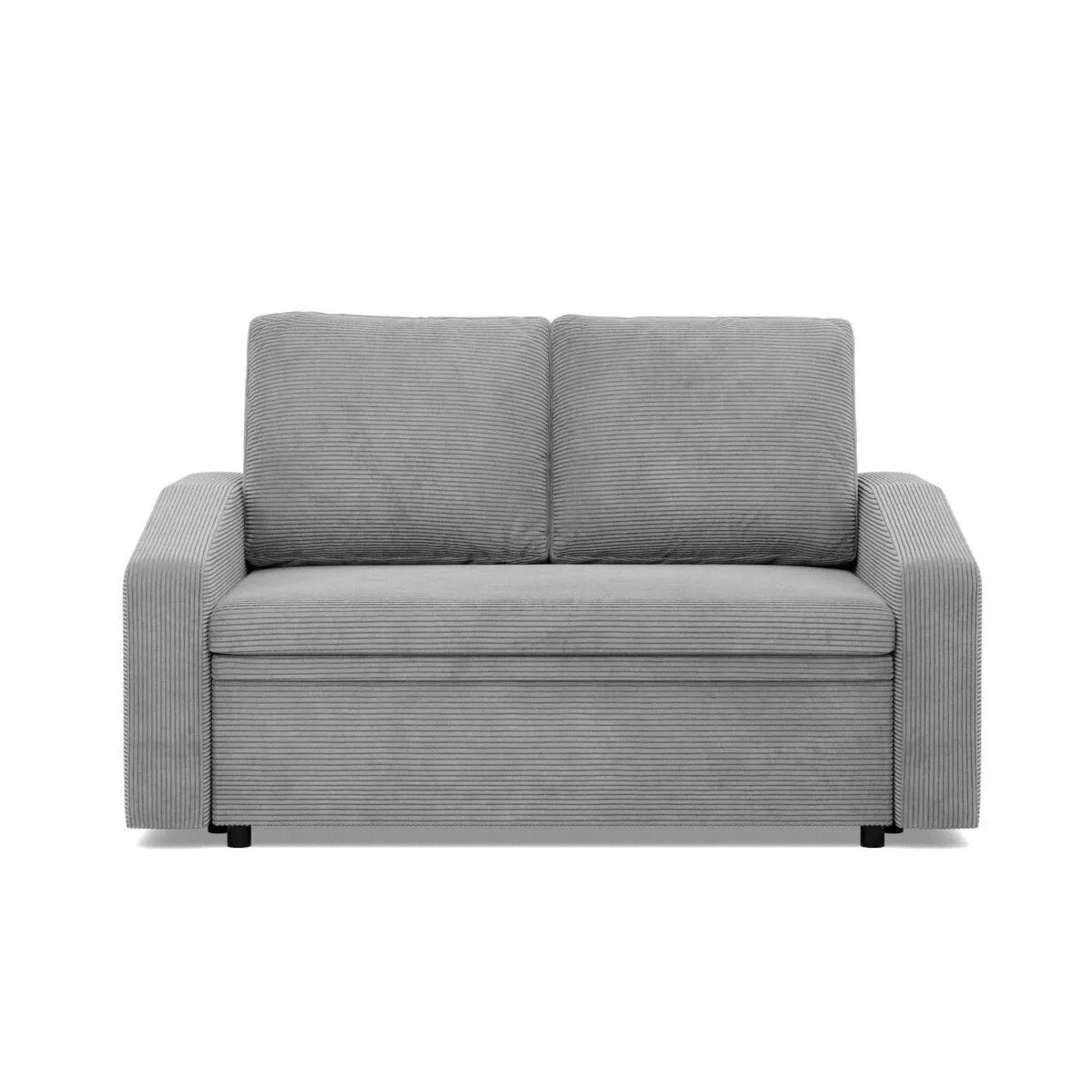 Sofa z funkcją spania, BLOM, sztruks, 148x87x90 cm, jasny szary