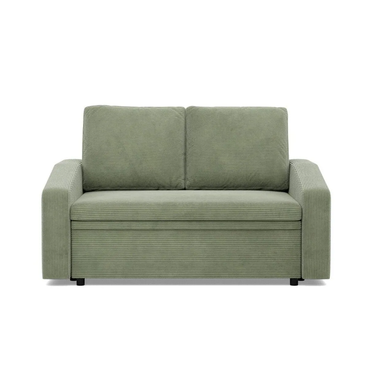 Sofa z funkcją spania, BLOM, sztruks, 148x87x90 cm, oliwkowy