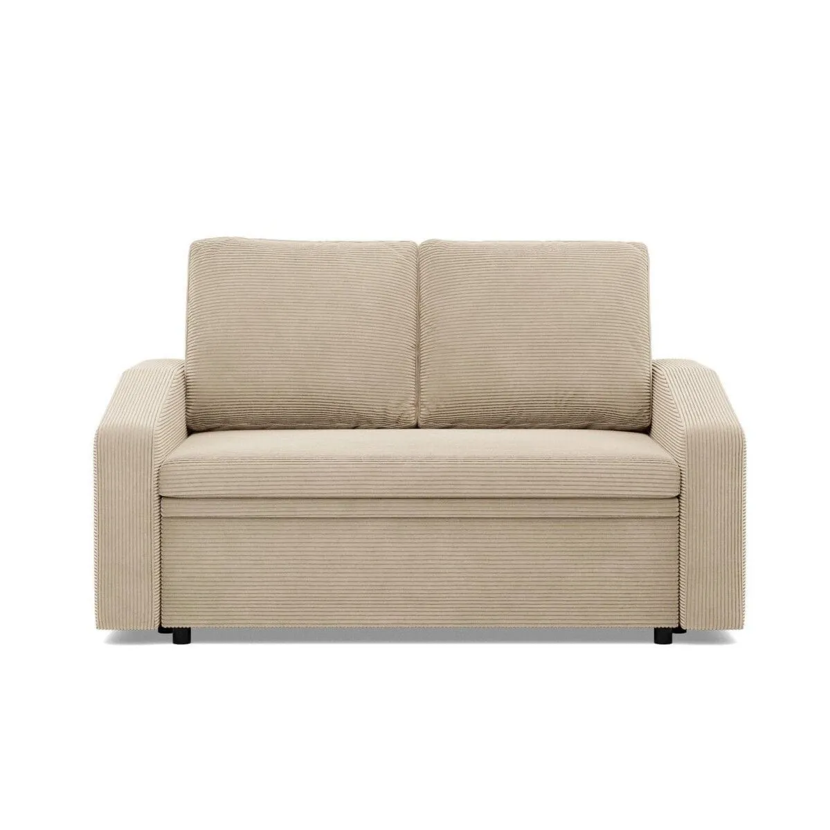 Sofa z funkcją spania, BLOM, sztruks, 148x87x90 cm, beżowy