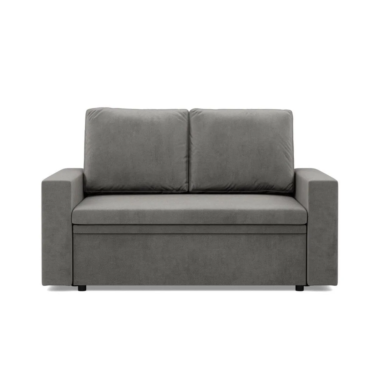 Sofa dwuosobowa, BLOM, velvet, 148x87x90 cm, jasny szary