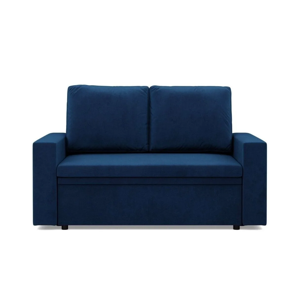 Sofa dwuosobowa, BLOM, velvet, 148x87x90 cm, granatowy