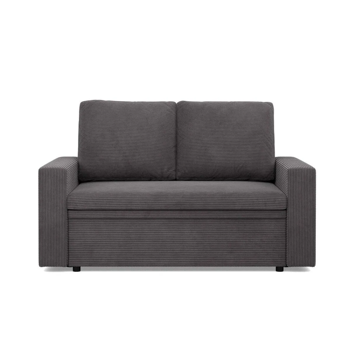 Sofa dwuosobowa, BLOM, sztruks, 148x87x90 cm, ciemny szary