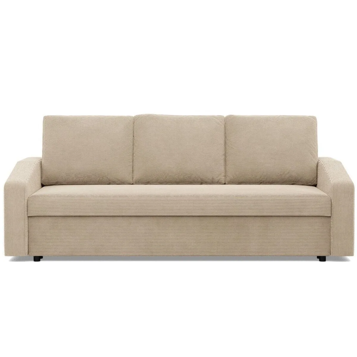 Kanapa rozkładana, BLOM, sztruks, 220x92x92 cm, beżowy