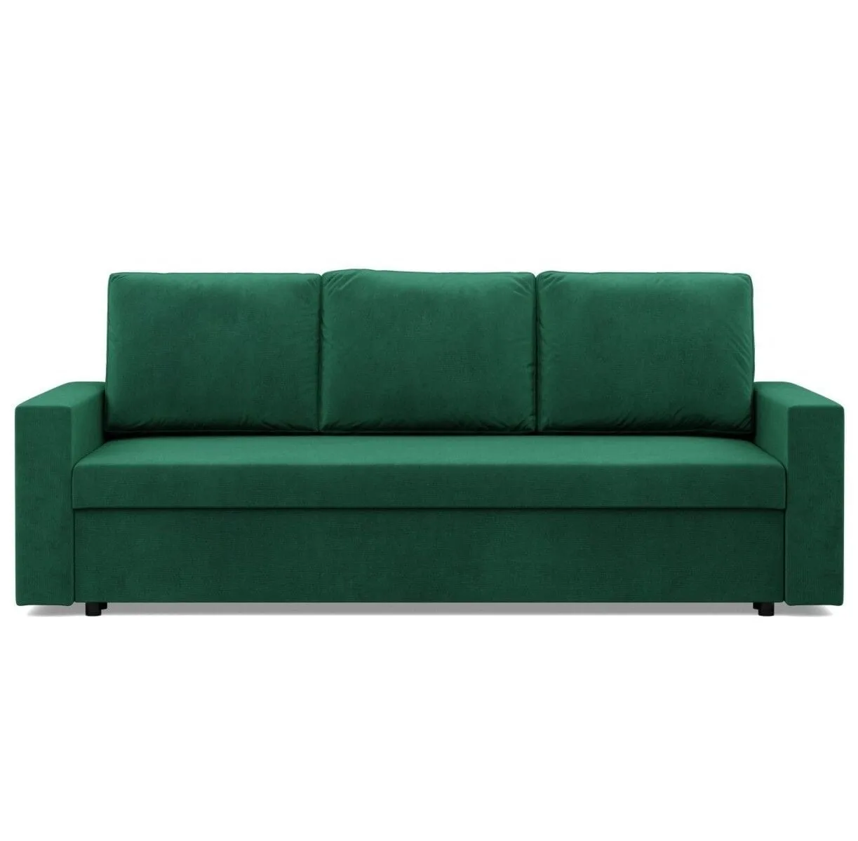 Kanapa 3 osobowa, BLOM, velvet, 220x92x92 cm, butelkowa zieleń