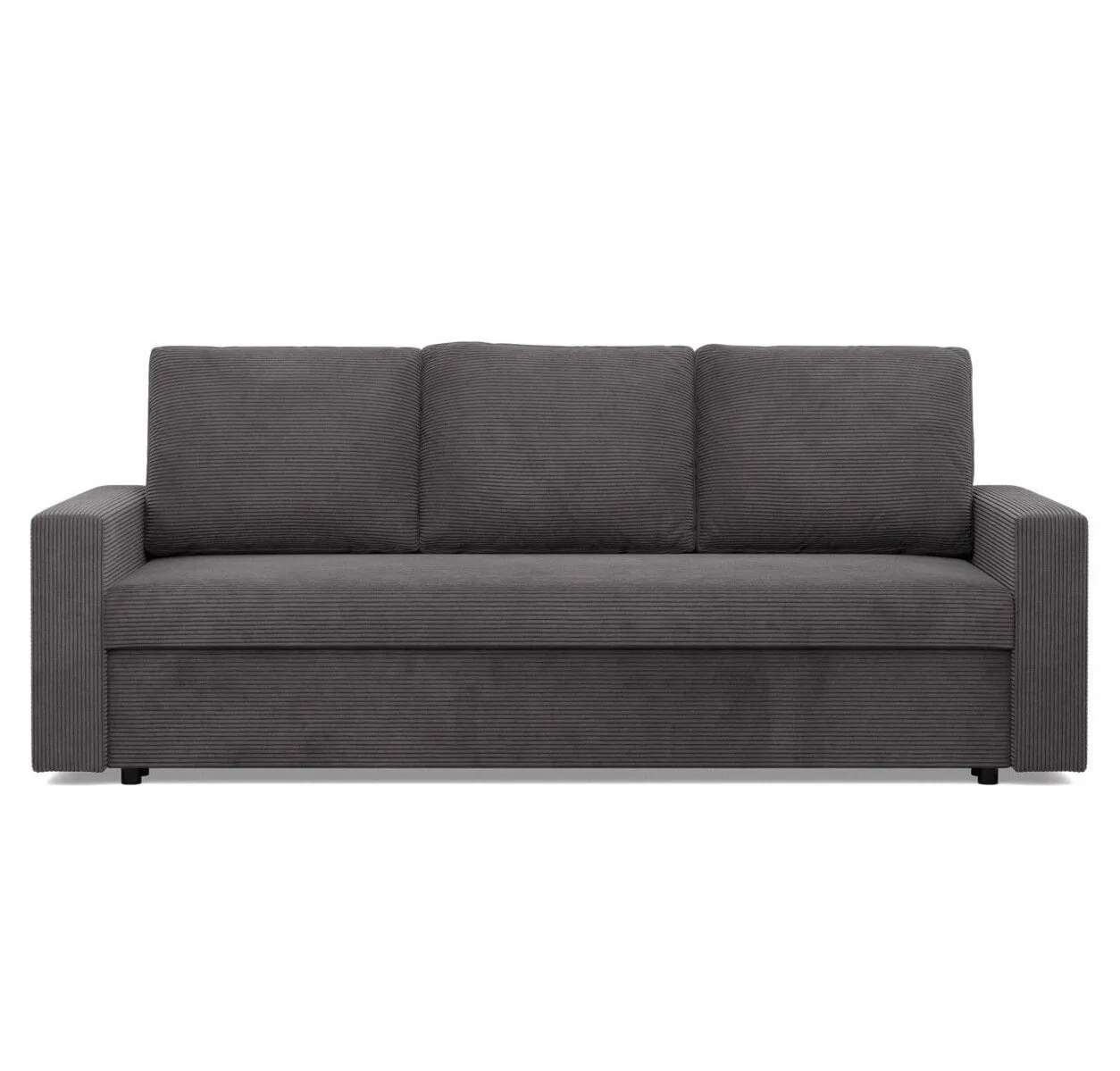 Kanapa 3 osobowa, BLOM, sztruks, 220x92x92 cm, ciemny szary