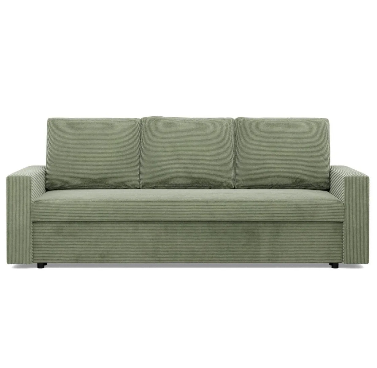 Kanapa 3 osobowa, BLOM, sztruks, 220x92x92 cm, oliwkowy