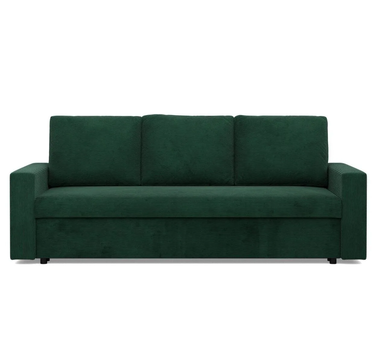 Kanapa 3 osobowa, BLOM, sztruks, 220x92x92 cm, butelkowa zieleń