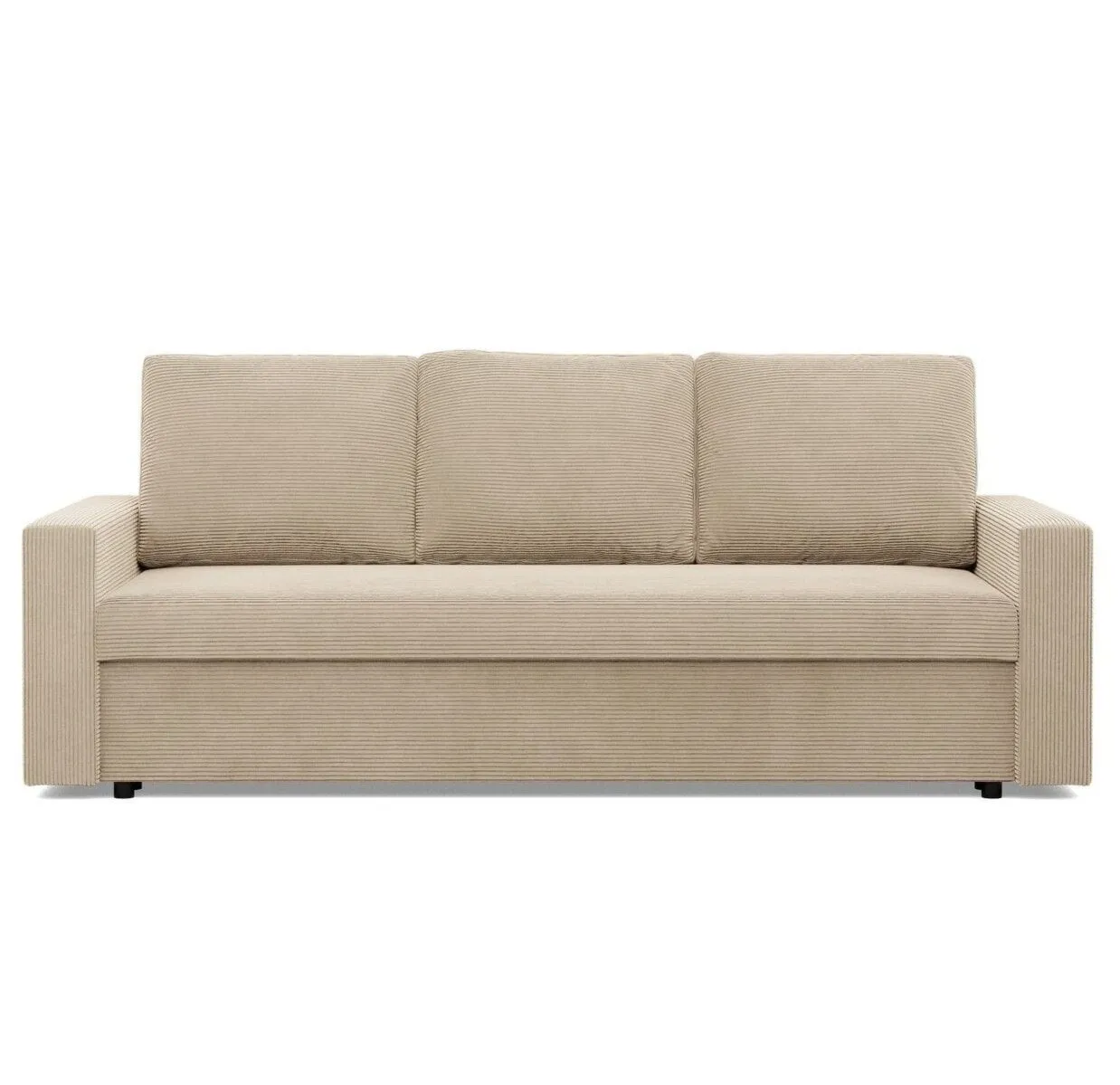 Kanapa 3 osobowa, BLOM, sztruks, 220x92x92 cm, beżowy