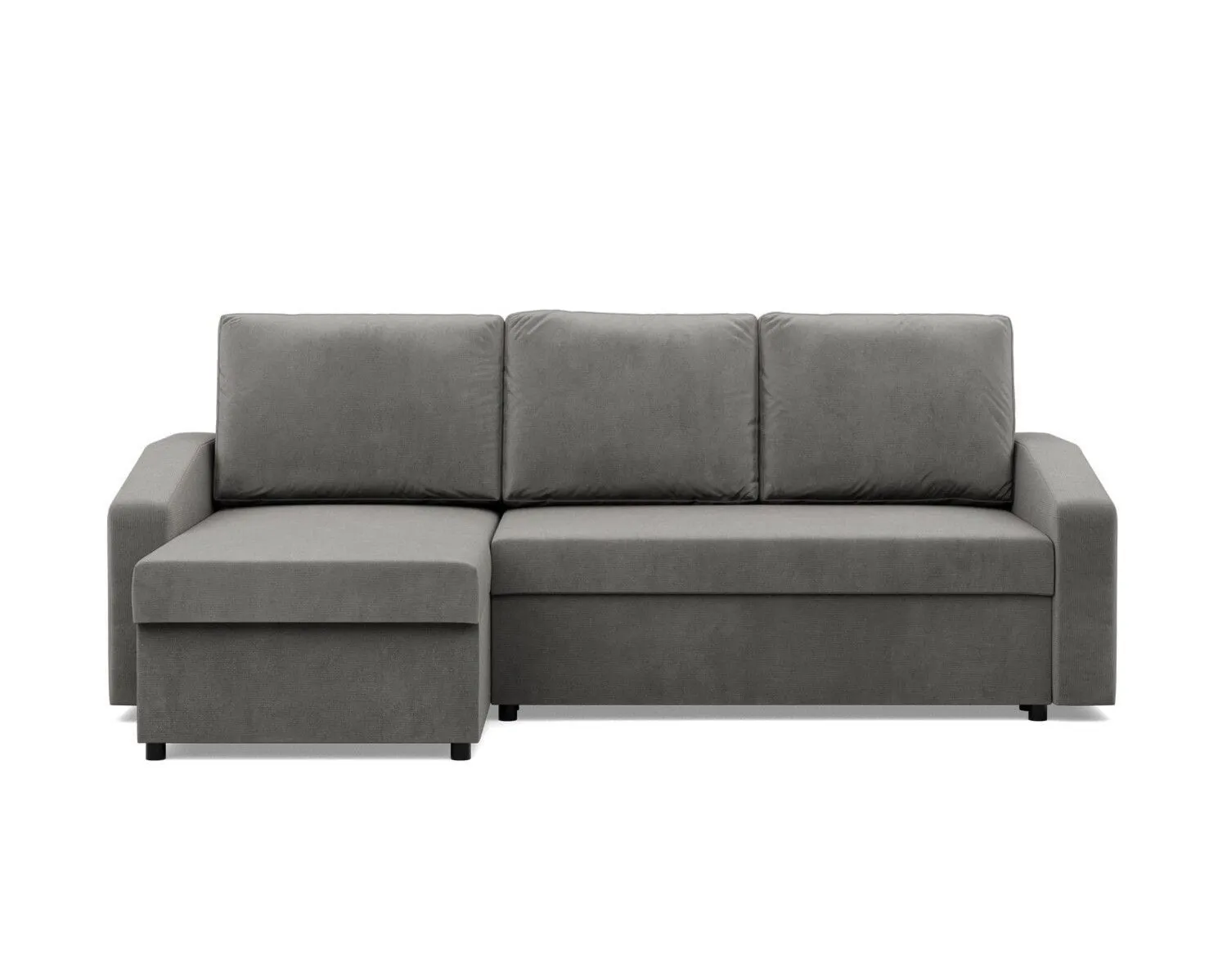 Narożnik uniwersalny, BLOM, velvet, 231x140x92 cm, jasny szary