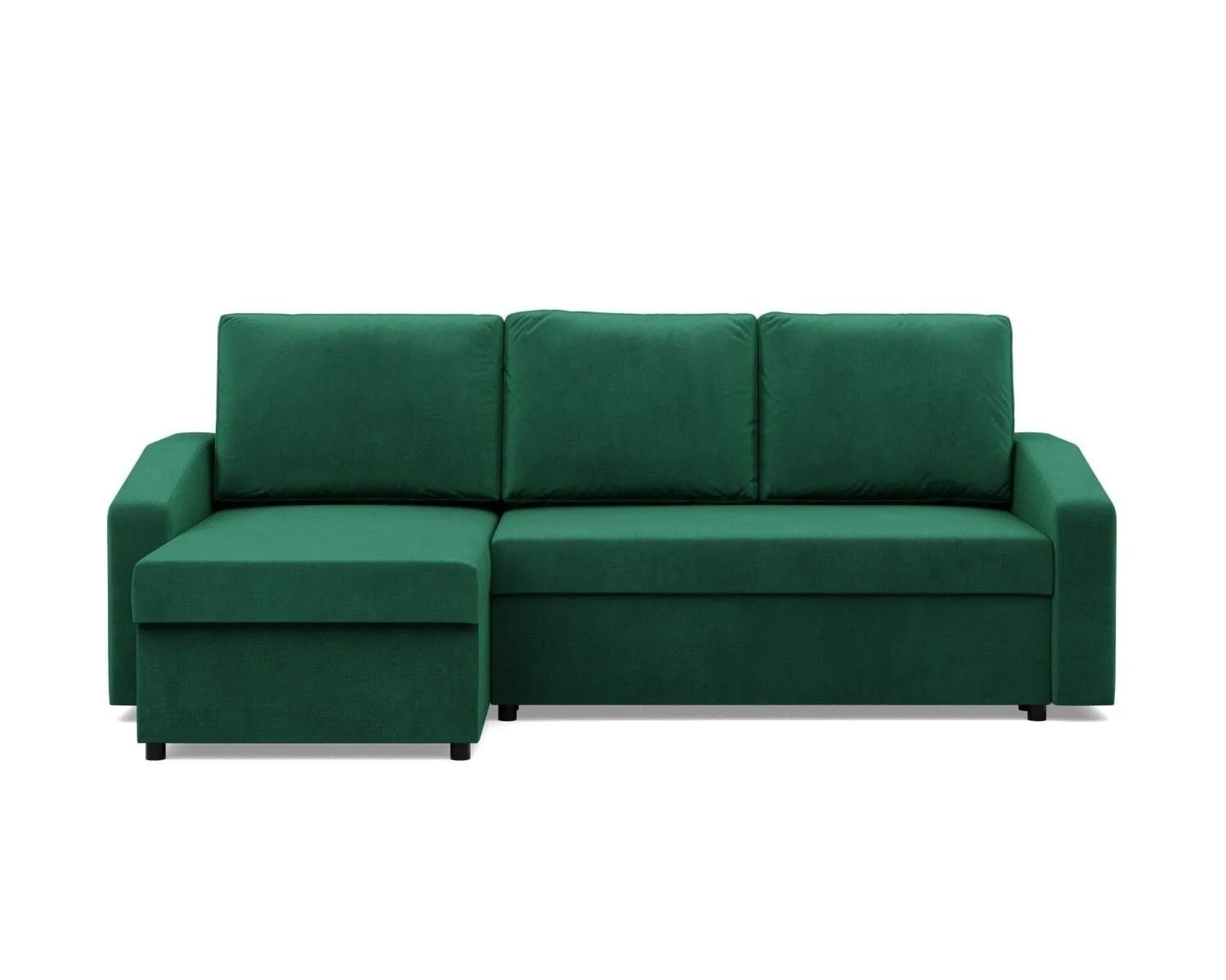 Narożnik uniwersalny, BLOM, velvet, 231x140x92 cm, butelkowa zieleń