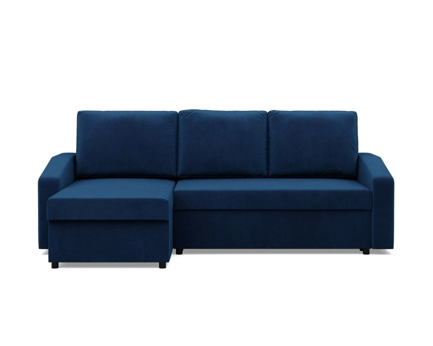 Narożnik uniwersalny, BLOM, velvet, 231x140x92 cm, granatowy