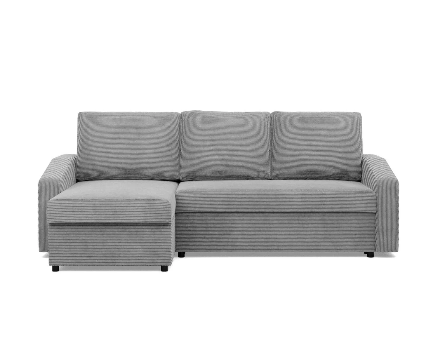 Narożnik uniwersalny, BLOM, sztruks, 231x140x92 cm, jasny szary