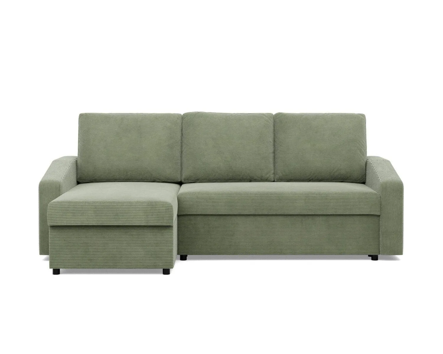 Narożnik uniwersalny, BLOM, sztruks, 231x140x92 cm, oliwkowy