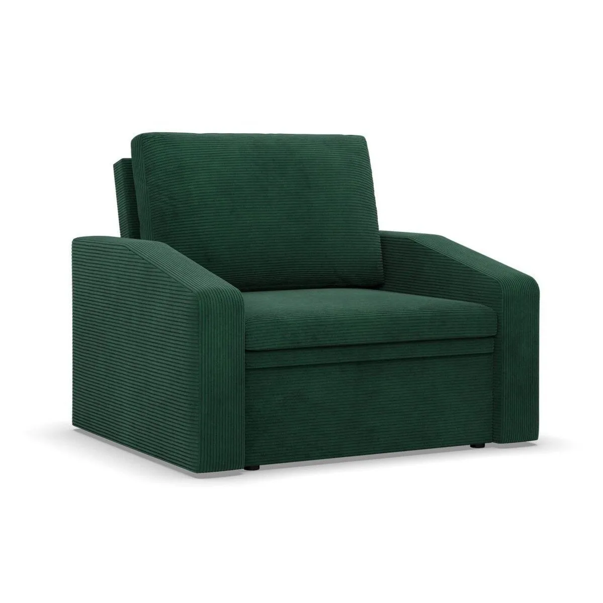 Fotel z funkcją spania, Punto, sztruks, 108x87x80 cm, butelkowa zieleń