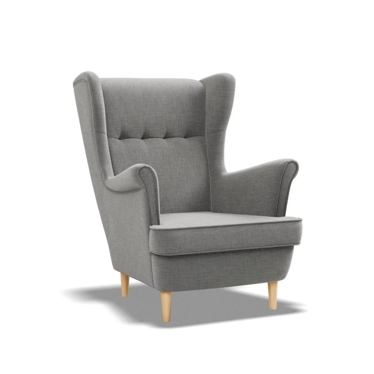 Fotel skandynawski, Myso, 81x95x102 cm, jasny szary