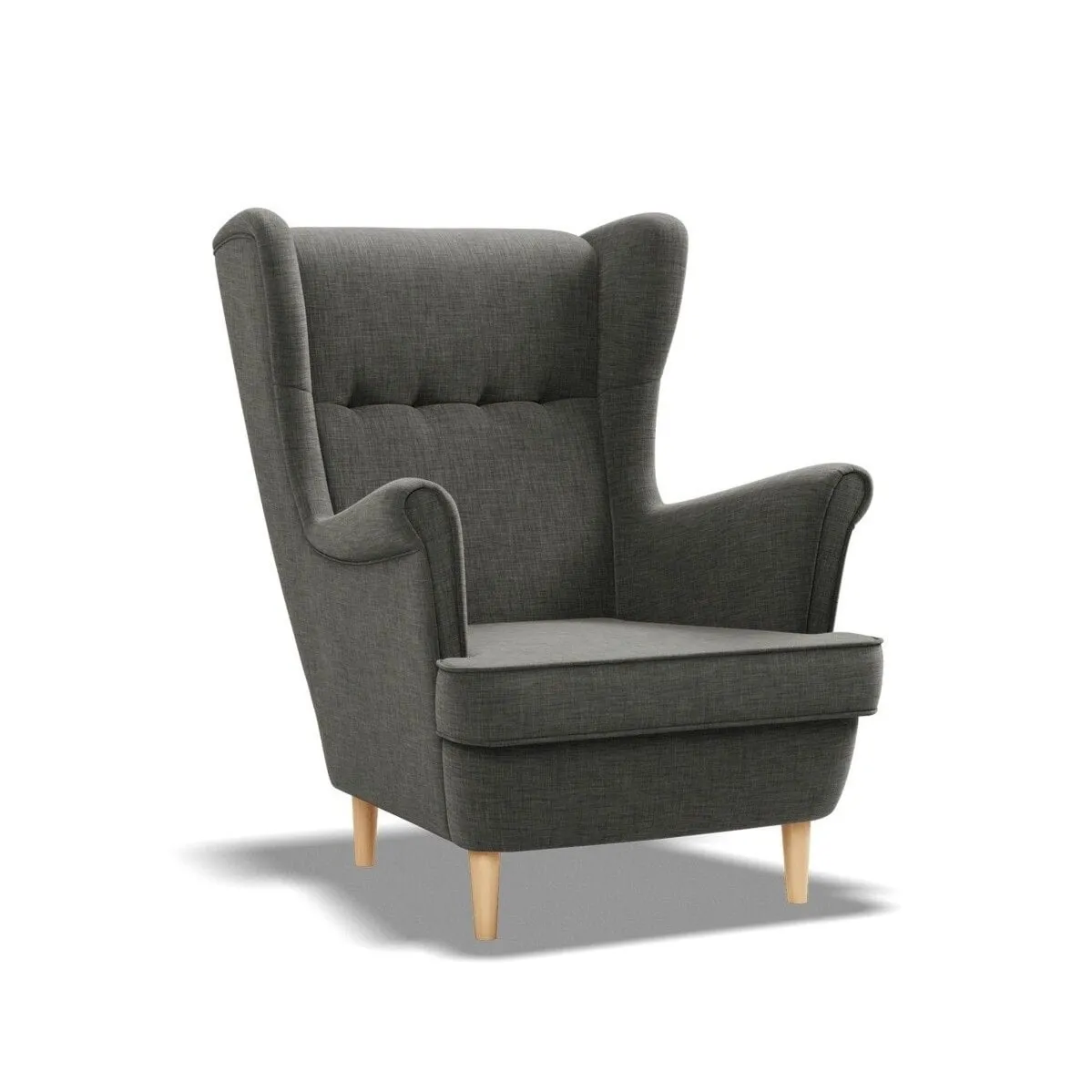 Fotel skandynawski, Myso, 81x95x102 cm, ciemny szary