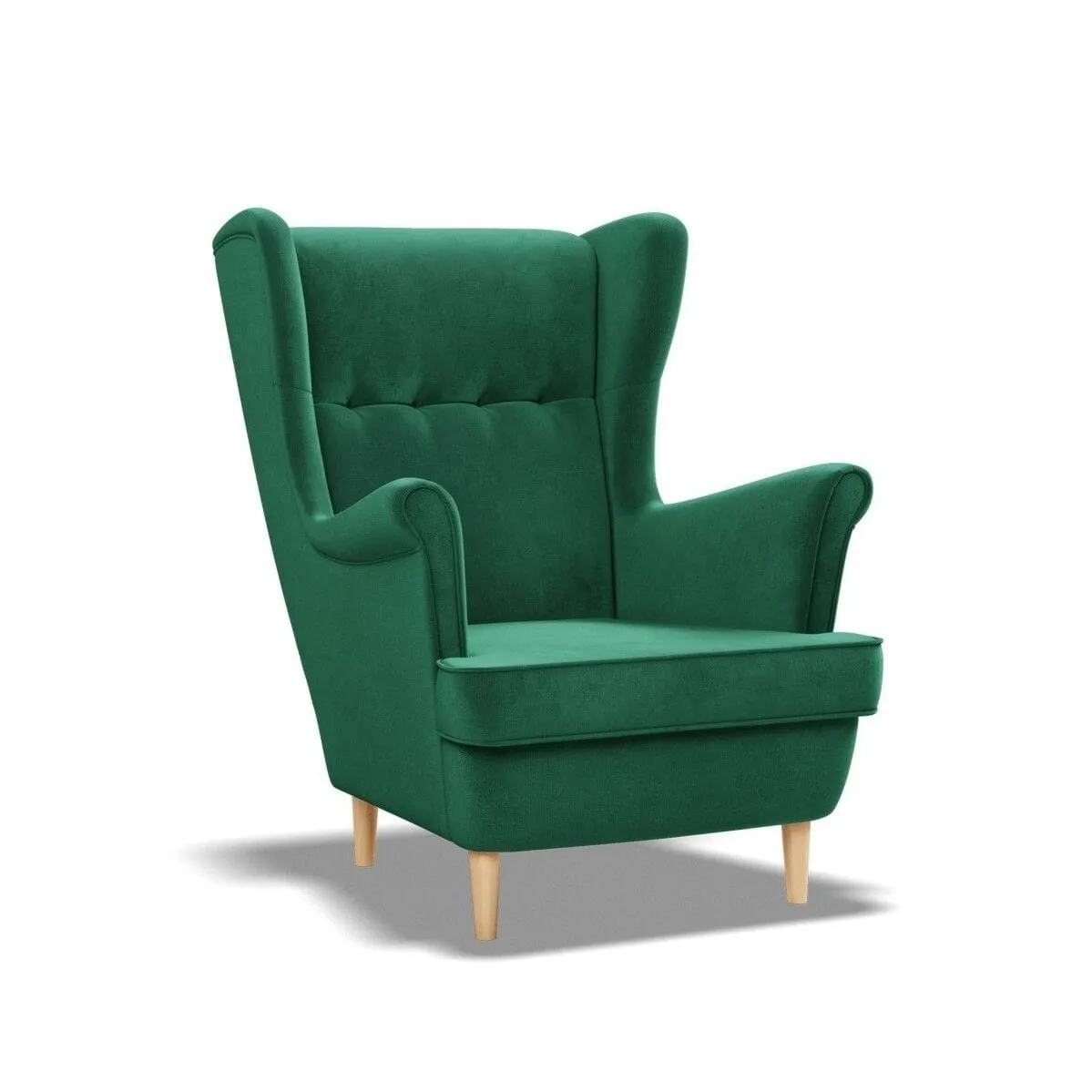 Fotel skandynawski, Myso, 81x95x102 cm, butelkowa zieleń