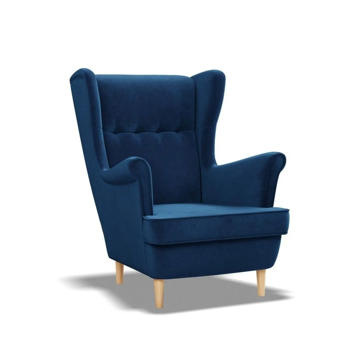 Fotel skandynawski, Myso, 81x95x102 cm, granatowy