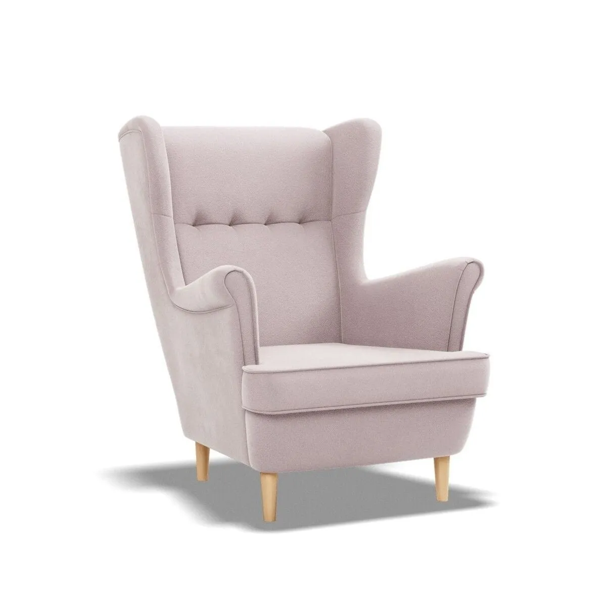 Fotel skandynawski, Myso, 81x95x102 cm, pudrowy róż