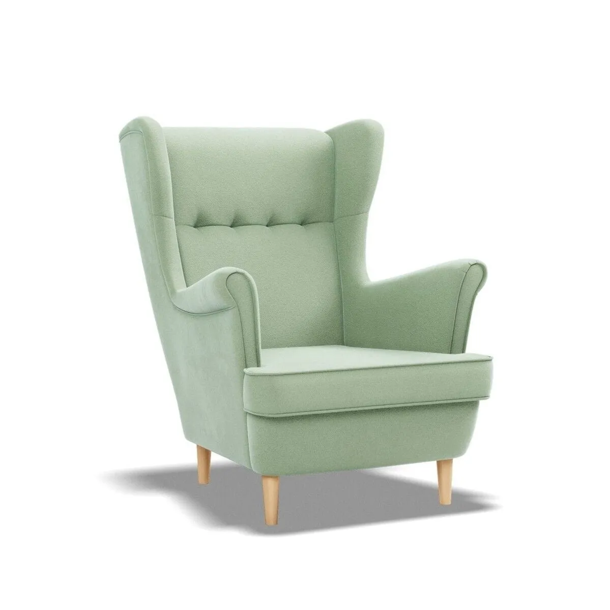 Fotel skandynawski, Myso, 81x95x102 cm, seledynowy