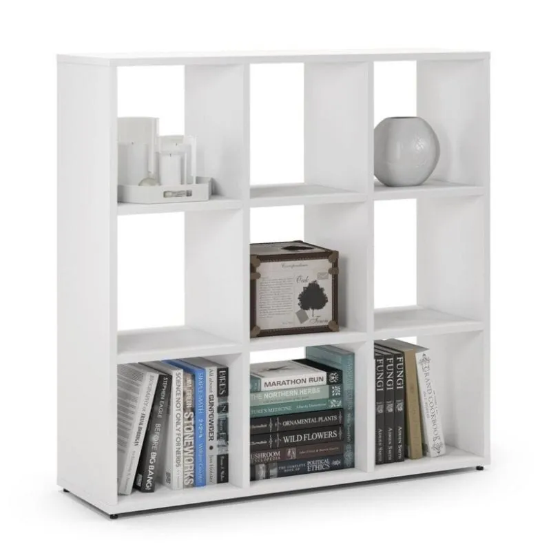 Regał komorowy, ETAP, 100x30x100 cm, biel, mat