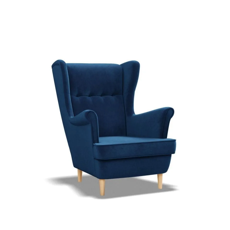Fotel skandynawski, Myso Mini dla dzieci, 54x60x73 cm, granatowy