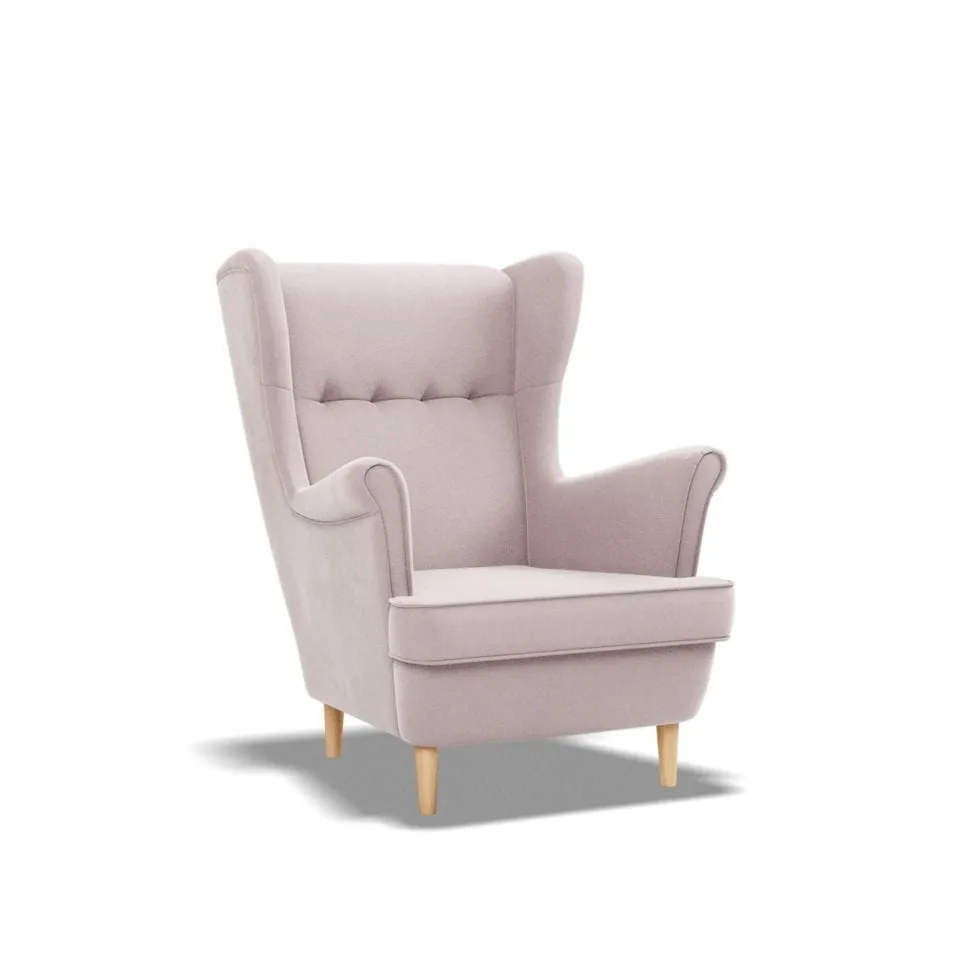 Fotel skandynawski, Myso Mini dla dzieci, 54x60x73 cm, pudrowy róż