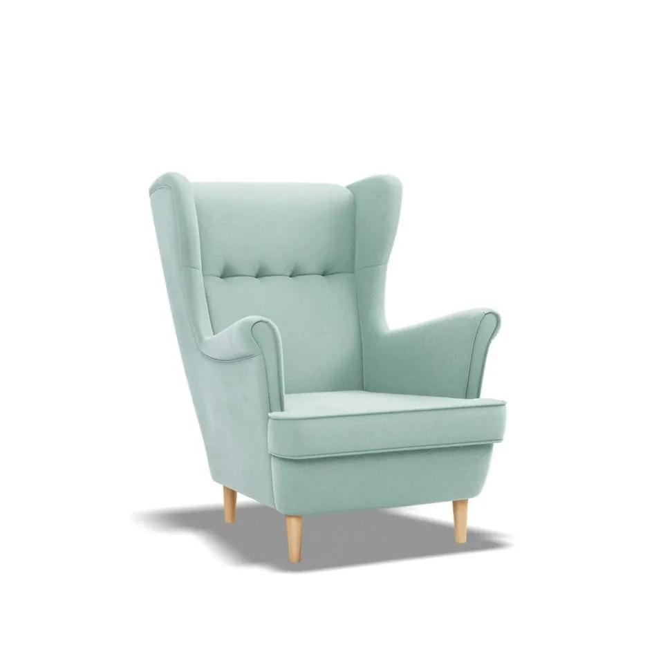 Fotel skandynawski, Myso Mini dla dzieci, 54x60x73 cm, błękitny