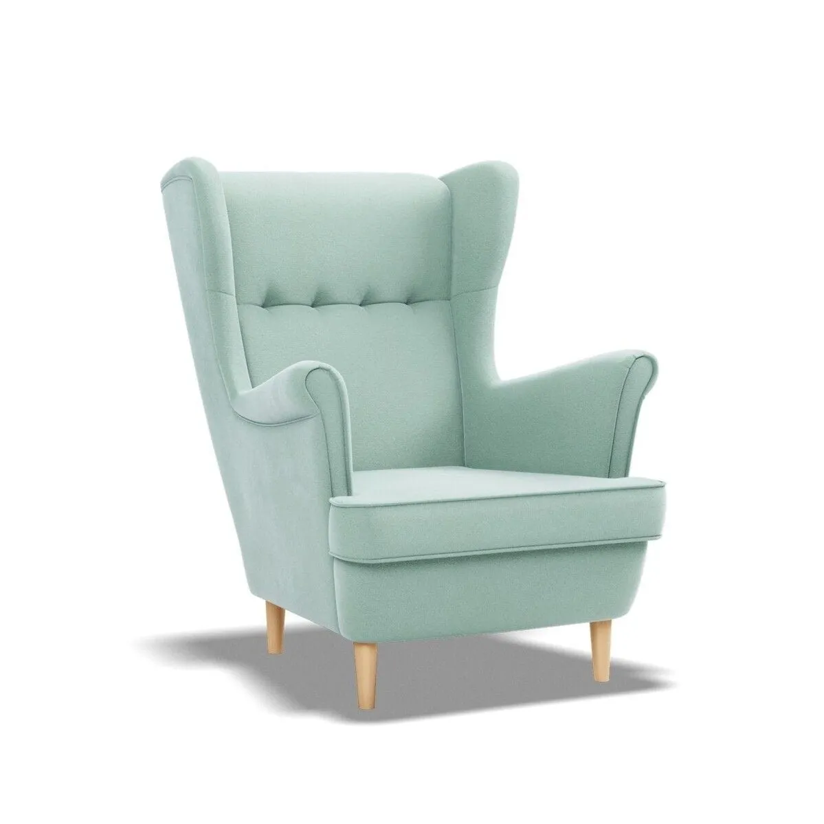 Fotel skandynawski, Myso 81x95x102 cm, błękitny