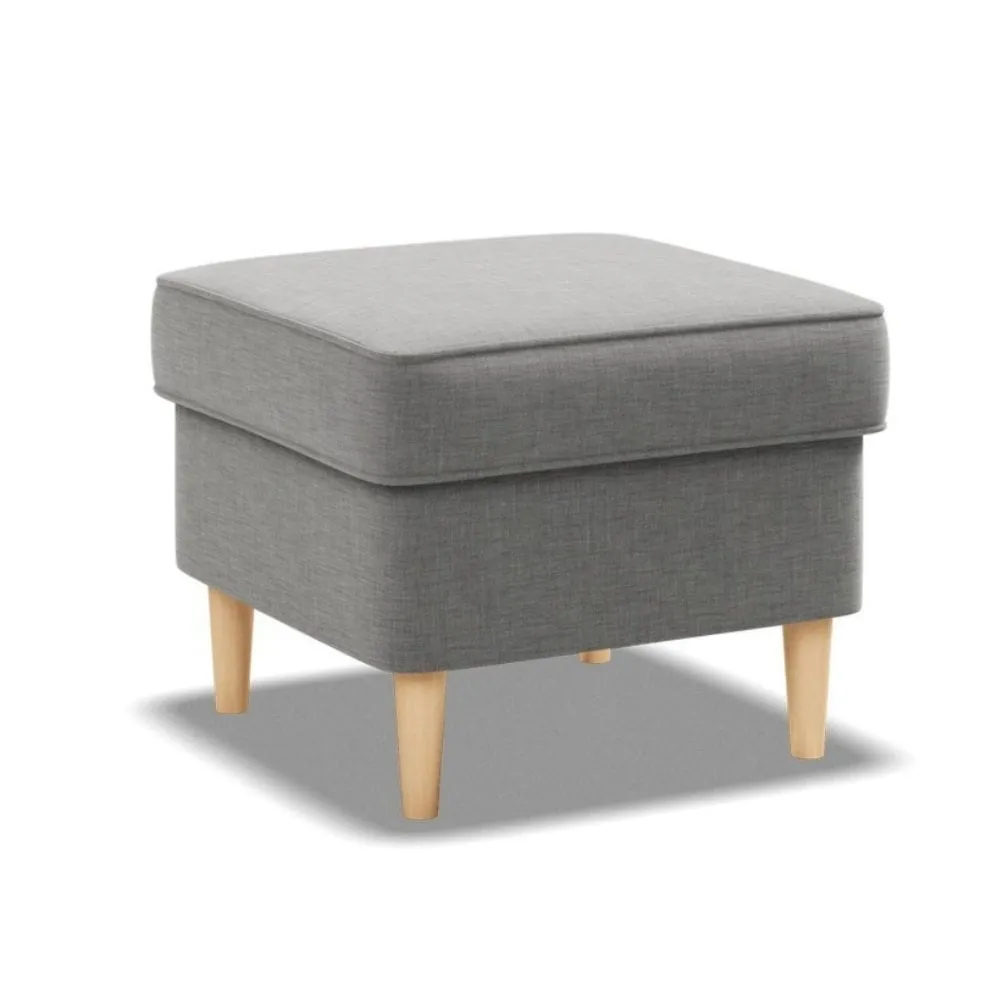 Podnóżek do fotela, Myso, 49x49x40 cm, jasny szary