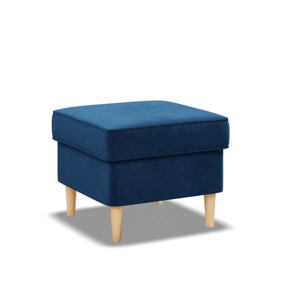 Podnóżek do fotela, Myso, 49x49x40 cm, granatowy