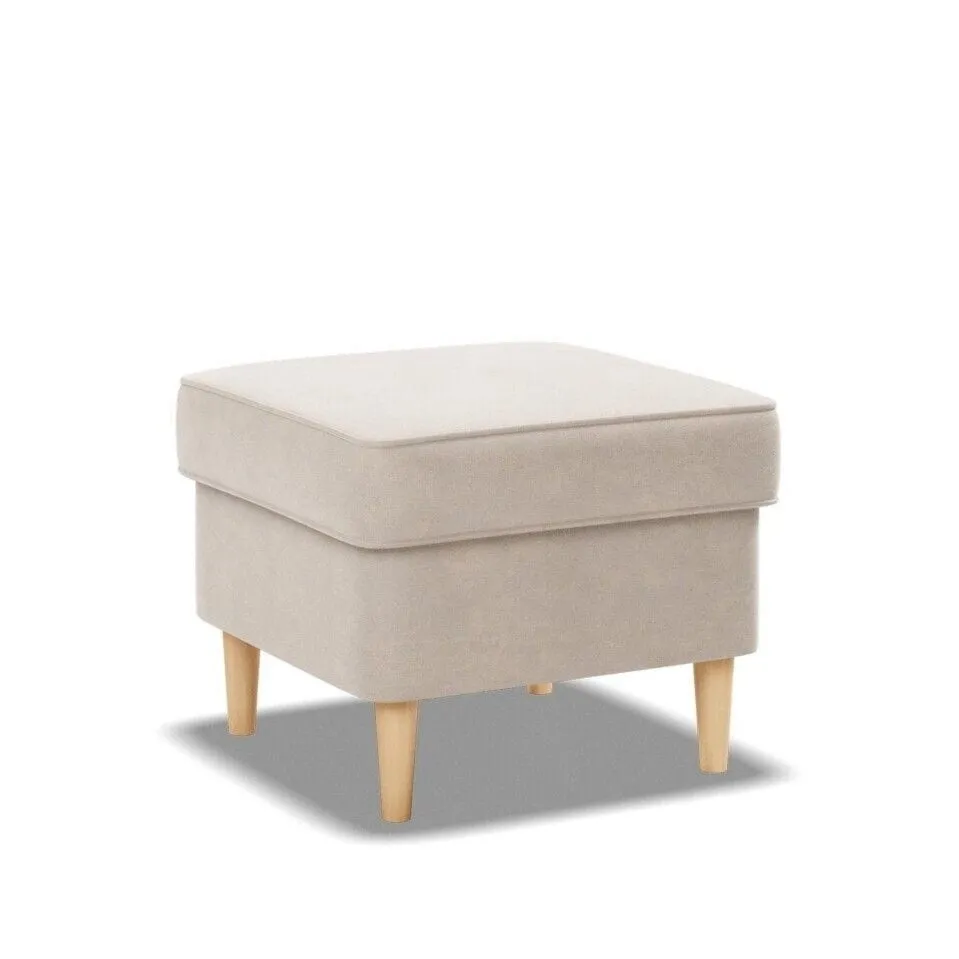 Podnóżek do fotela, Myso, 49x49x40 cm, beżowy