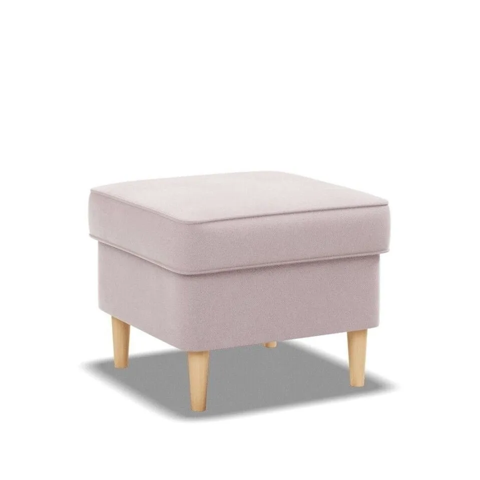 Podnóżek do fotela, Myso, 49x49x40 cm, pudrowy róż