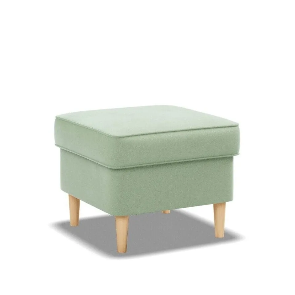 Podnóżek do fotela, Myso, 49x49x40 cm, seledynowy